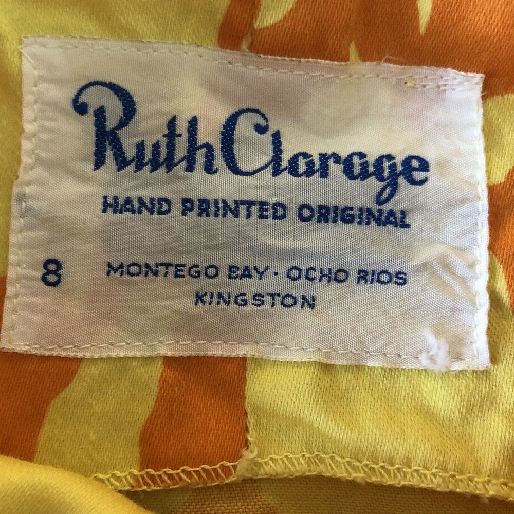 Ruth Clarage Hand Painted Original Vintage wearable  art artsy retro - Picture 2 of 5